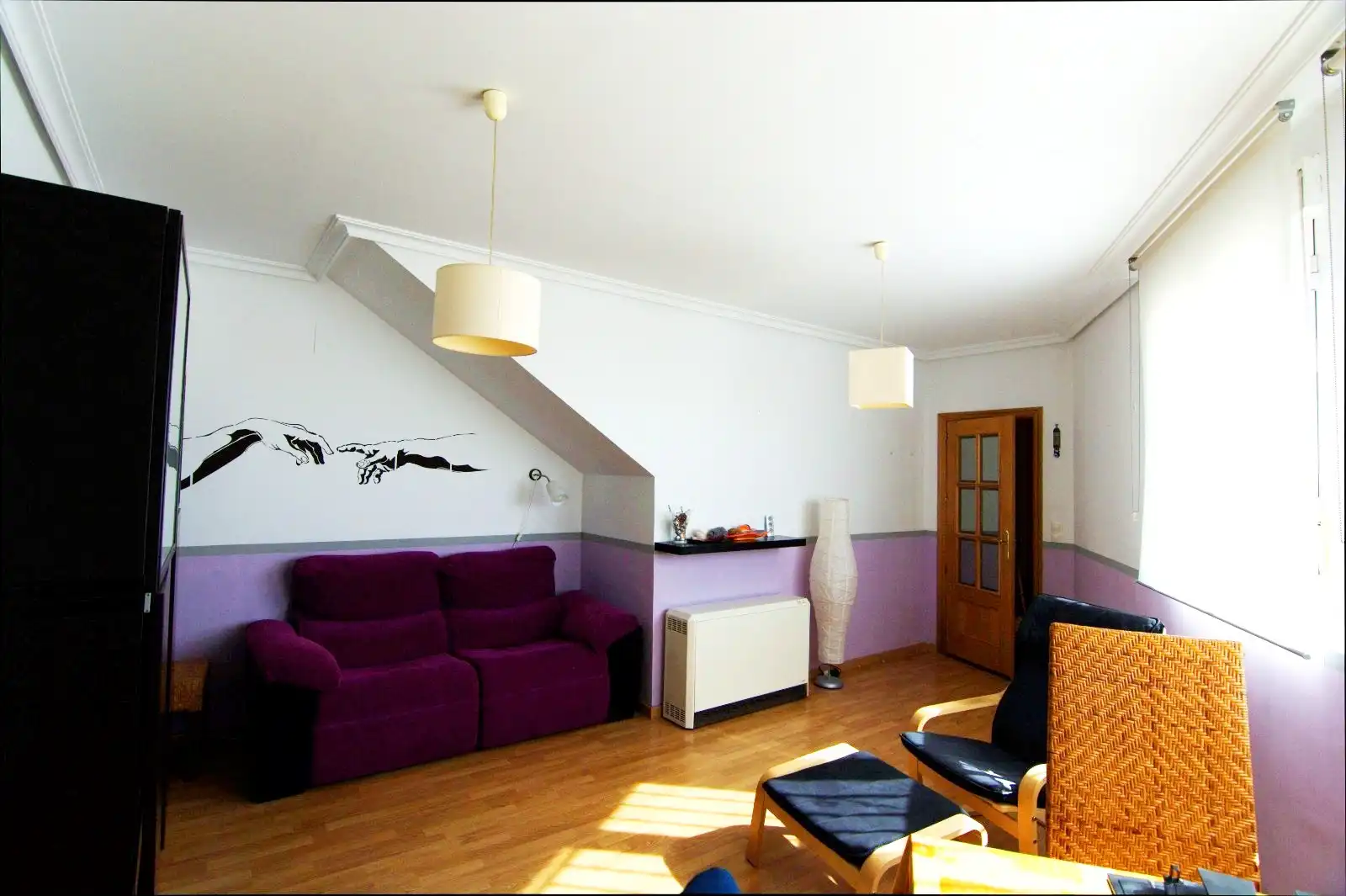 Sala de estar de Casa adosada en venta en Pozohondo con Parquet, Trastero y Amueblado