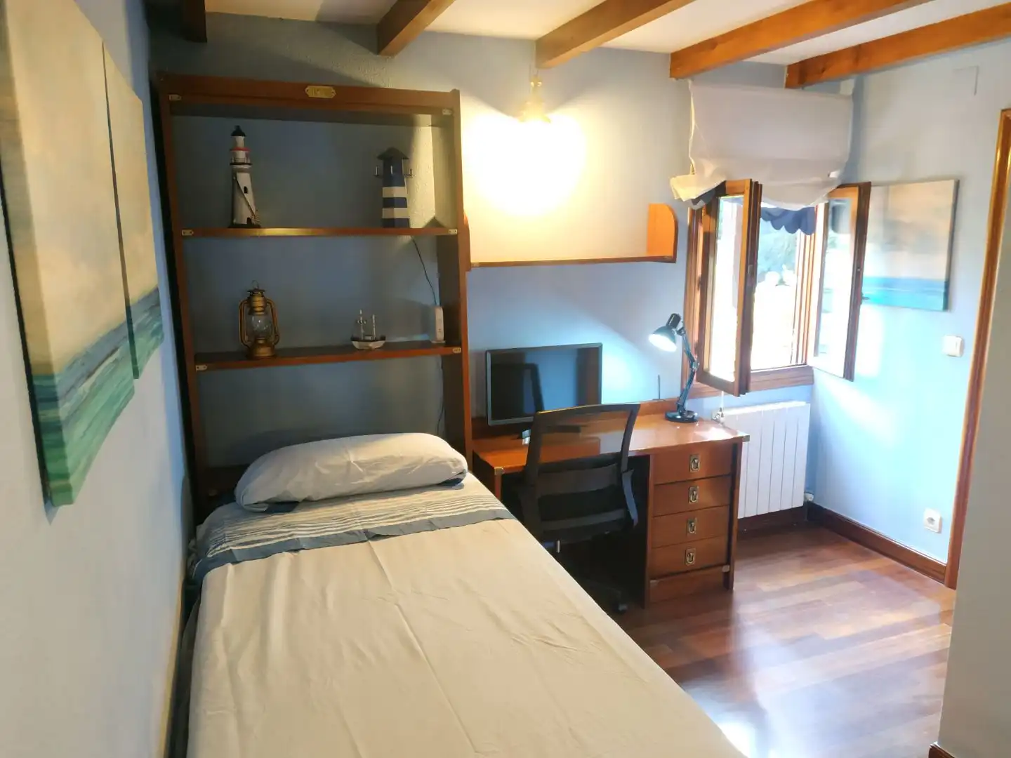 Dormitori de Casa o xalet de lloguer en Valle de Trápaga-Trapagaran amb Calefacció, Jardí privat i Terrassa