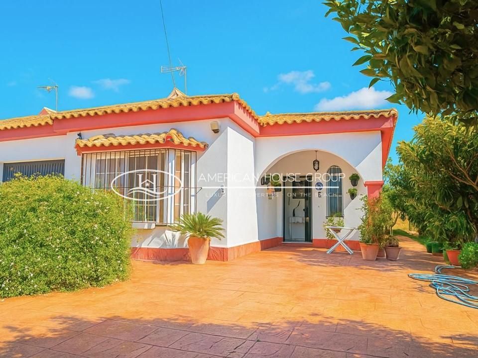 Vista exterior de Casa o xalet en venda en Chiclana de la Frontera amb Jardí privat i Piscina