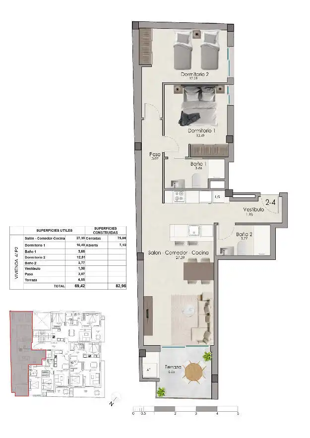 Apartament amb terrassa en venda a Santa Pola ciudad, imagen 17