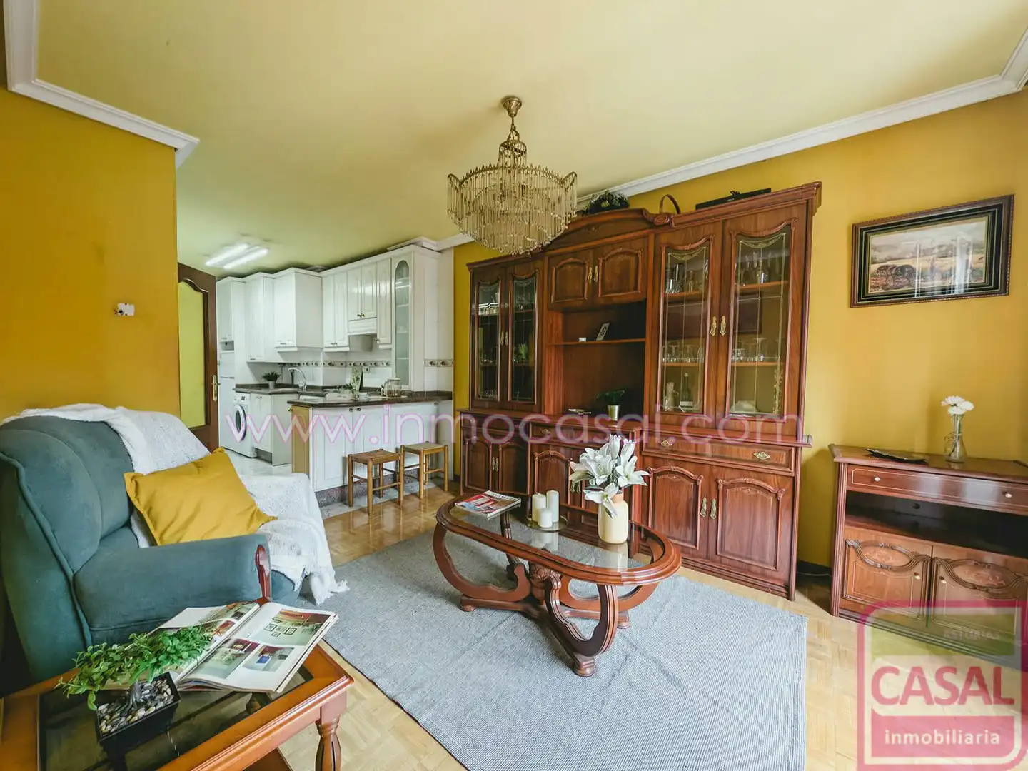 Sala de estar de Piso en venta en Mieres (Asturias) con Calefacción