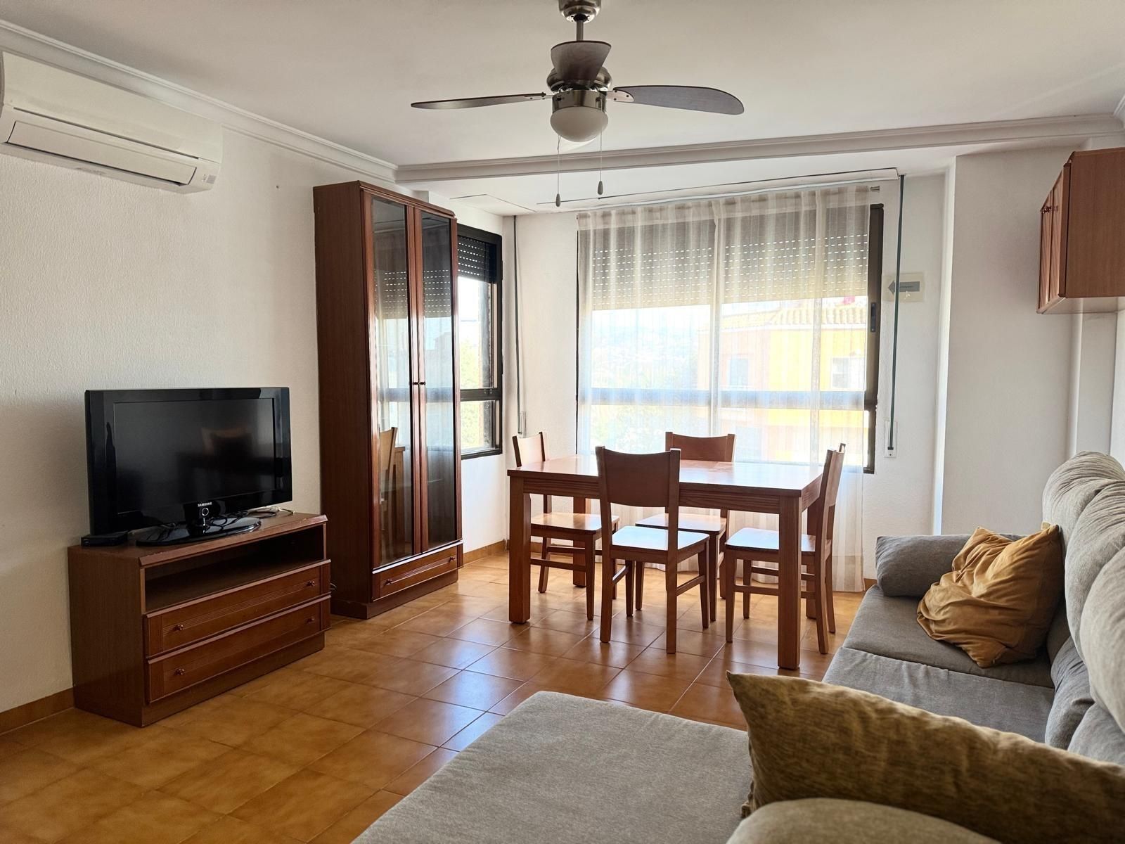 Sala d'estar de Pis de lloguer en Castellón de la Plana / Castelló de la Plana amb Aire condicionat i Jardí privat