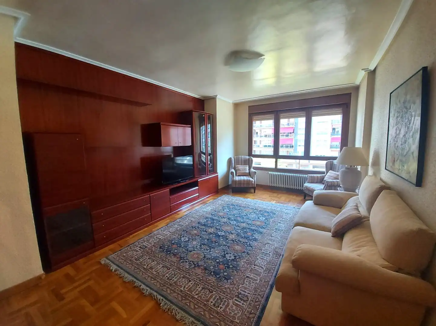 Sala d'estar de Pis en venda en  Logroño amb Calefacció, Parquet i Terrassa