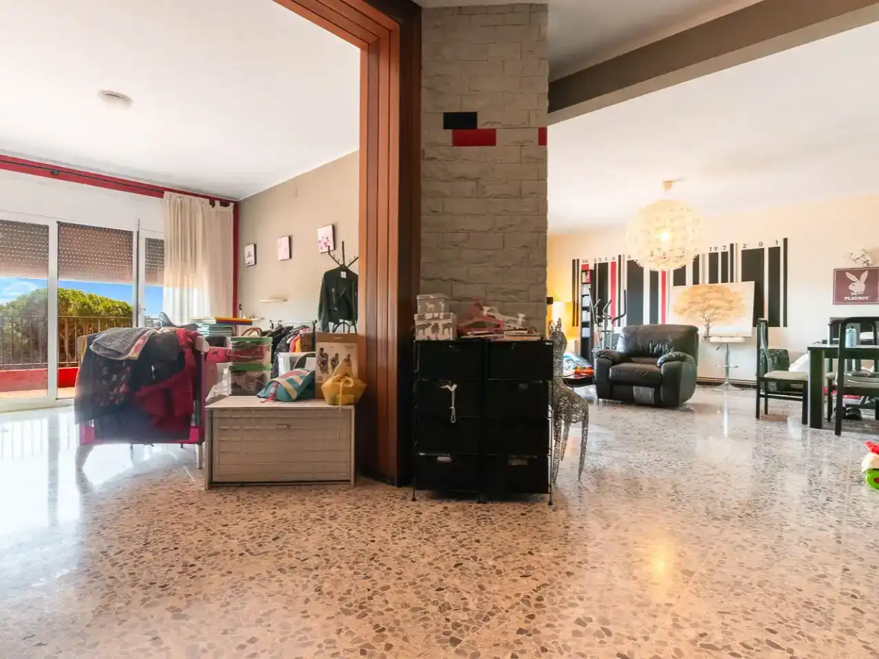 Sala d'estar de Planta baixa en venda en Argentona amb Aire condicionat, Terrassa i Piscina