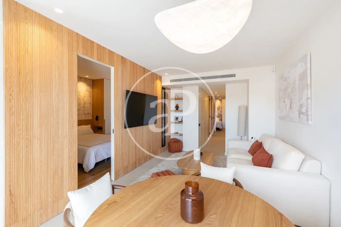 Wohnzimmer von Wohnung zum Verkauf in Barcelona mit Klimaanlage, Heizung und Terrasse