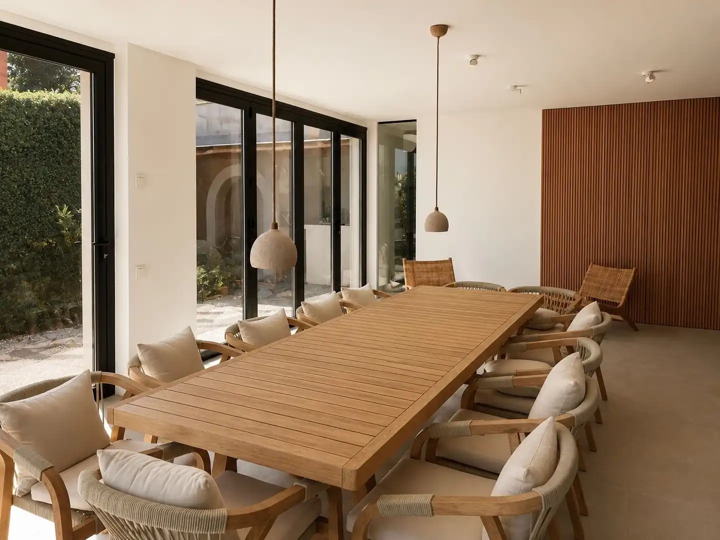 Esszimmer von Haus oder Chalet zur Miete in Sant Just Desvern mit Klimaanlage, Heizung und Terrasse