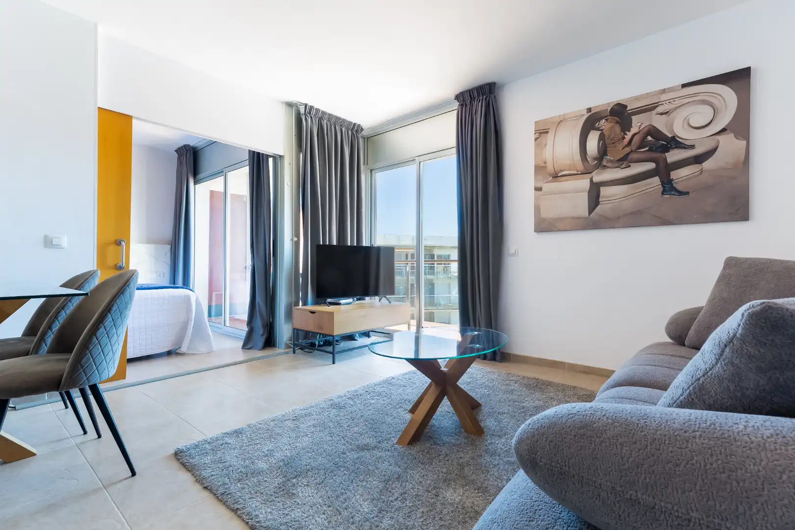 Sala d'estar de Apartament en venda en Roses amb Aire condicionat, Terrassa i Traster