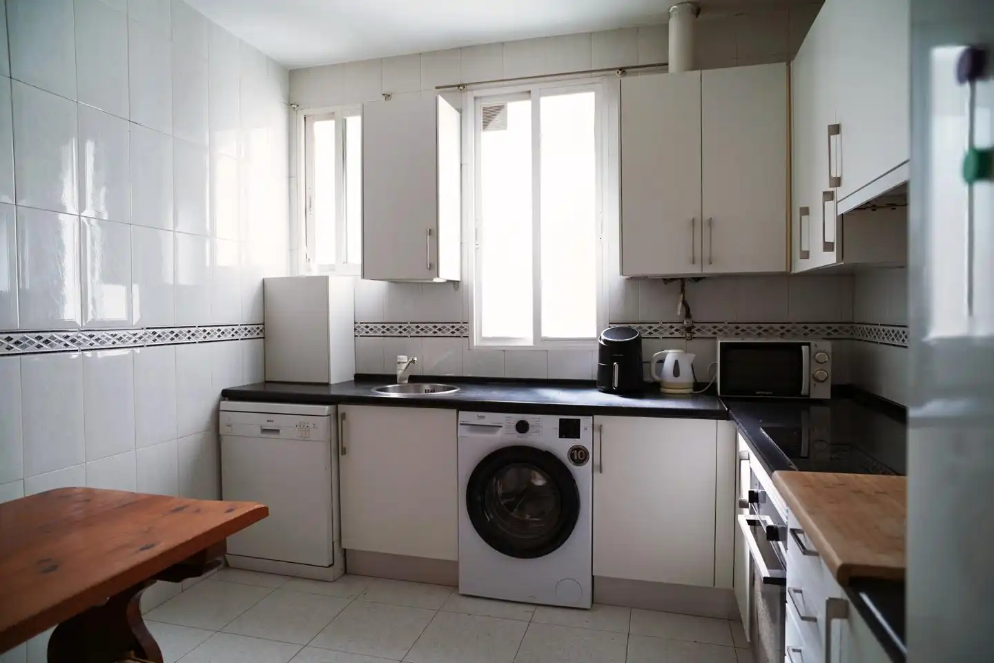 Cocina de Apartamento de alquiler en Madrid con Aire acondicionado, Calefacción y Parquet