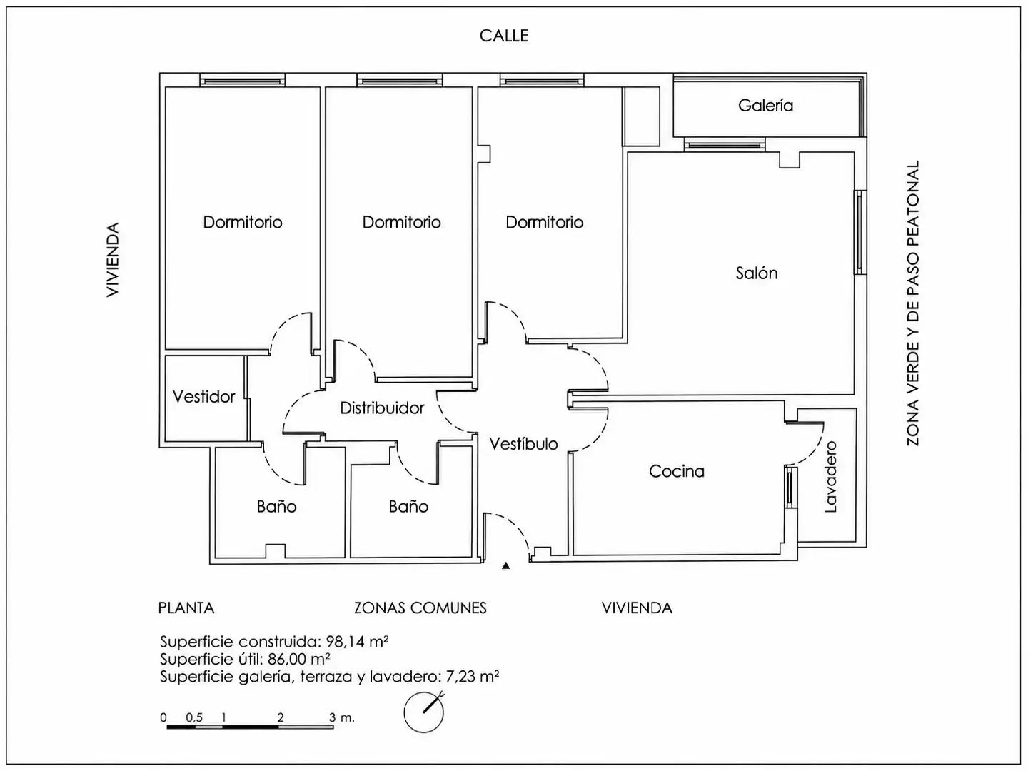 Piso en venta en Vigo  con Calefacción, Parquet y Trastero