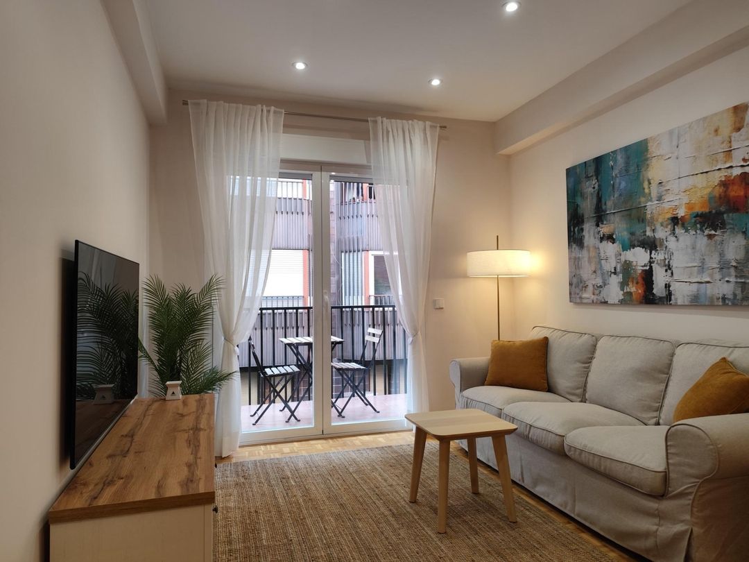 Living room of Flat for rent in  Madrid Capital  with Air Conditioner and Terrace
