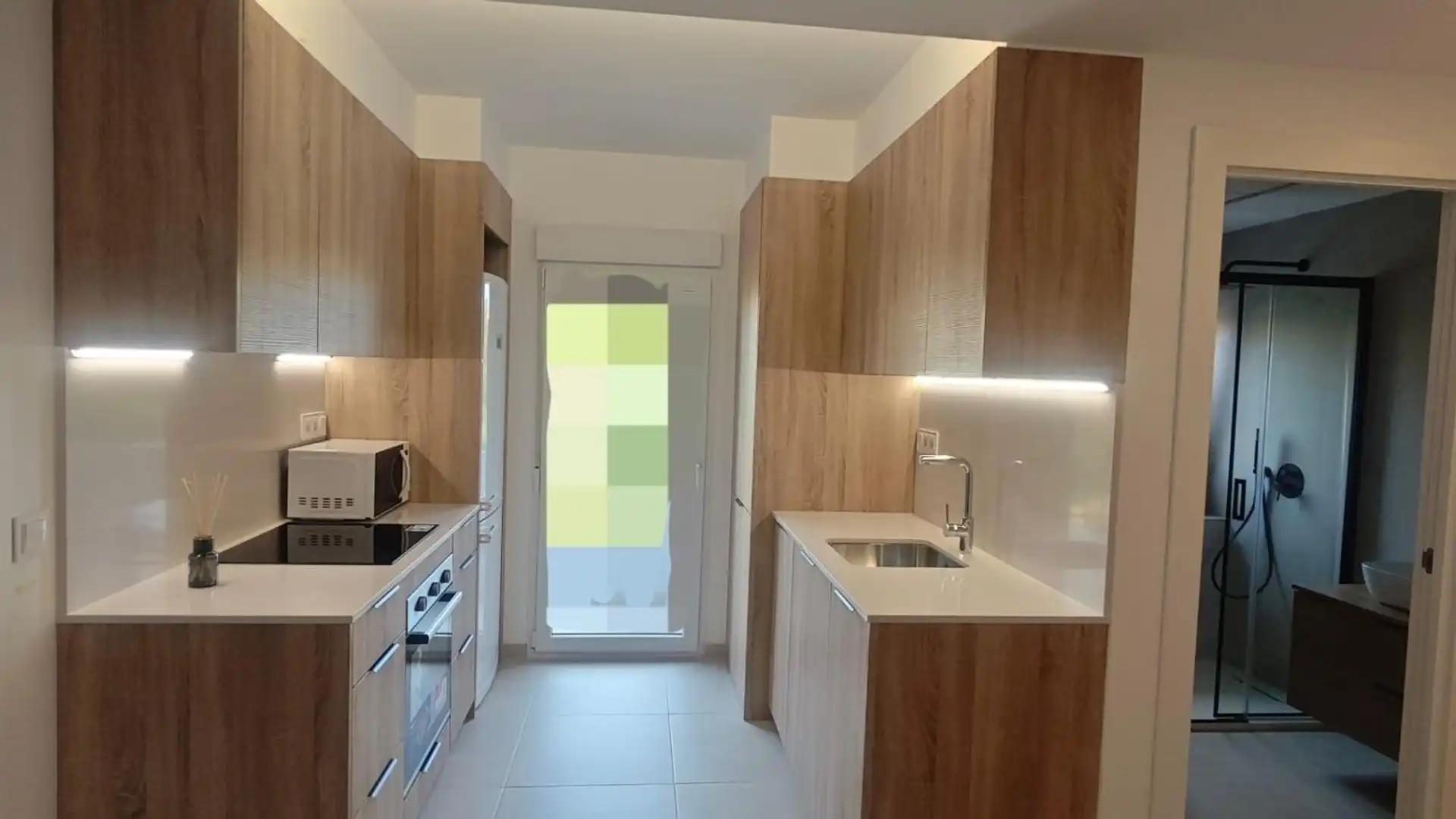 Cocina de Piso de alquiler en Elche / Elx con Aire acondicionado, Amueblado y Balcón