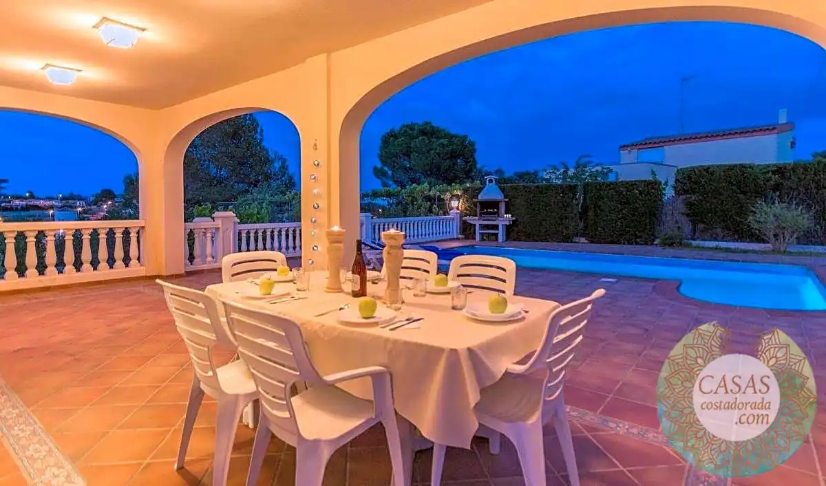 Terrassa de Casa o xalet en venda en L'Ampolla amb Jardí privat, Terrassa i Piscina