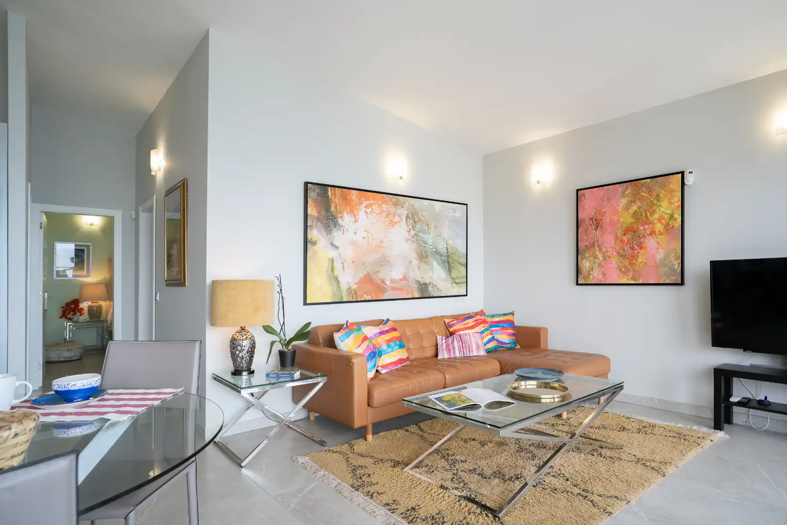 Living room of Flat for sale in San Cristóbal de la Laguna  with Terrace, Furnished and Community pool