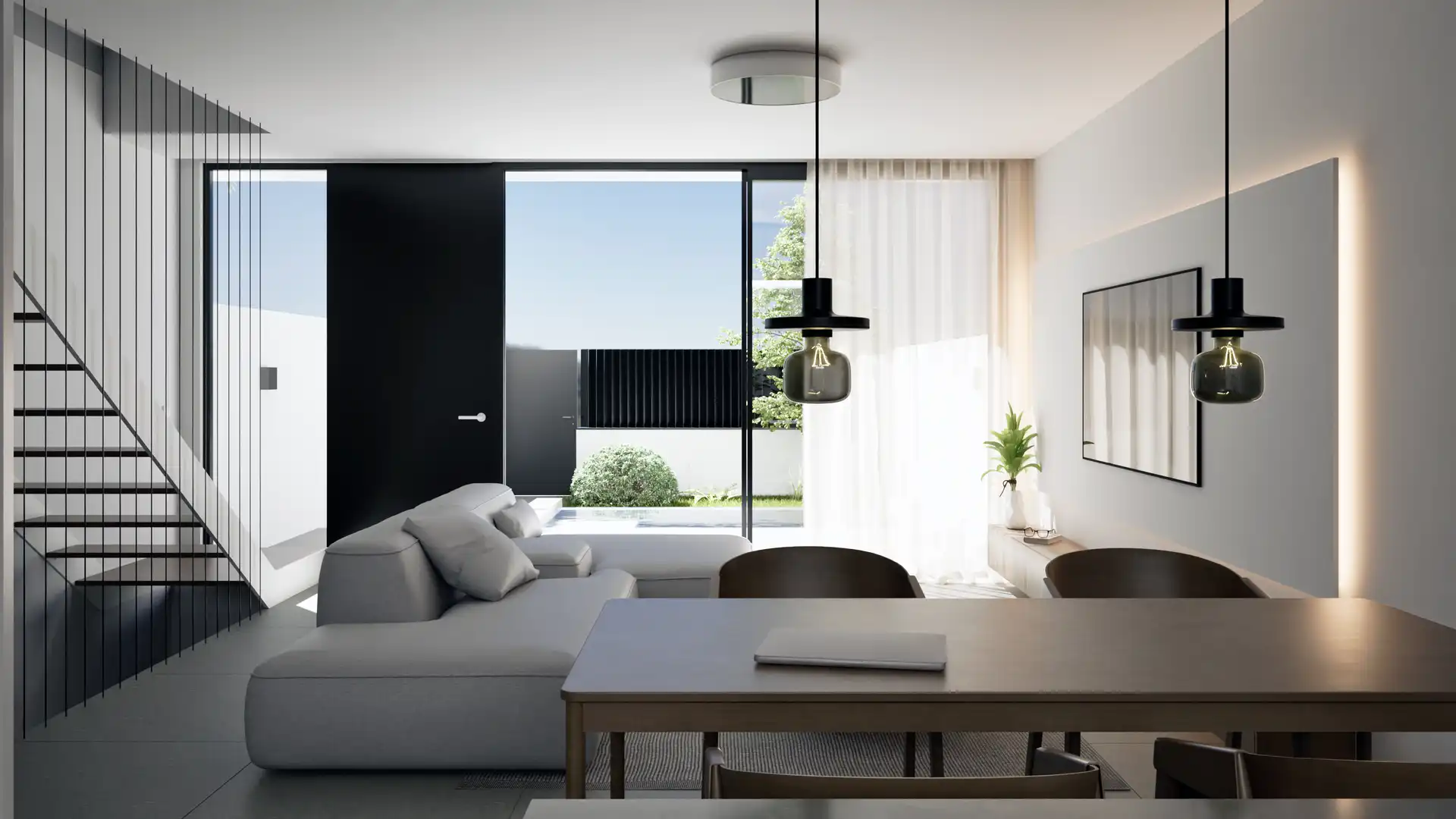 Wohnzimmer von Einfamilien-Reihenhaus zum Verkauf in Güímar mit Privatgarten, Terrasse und Abstellraum