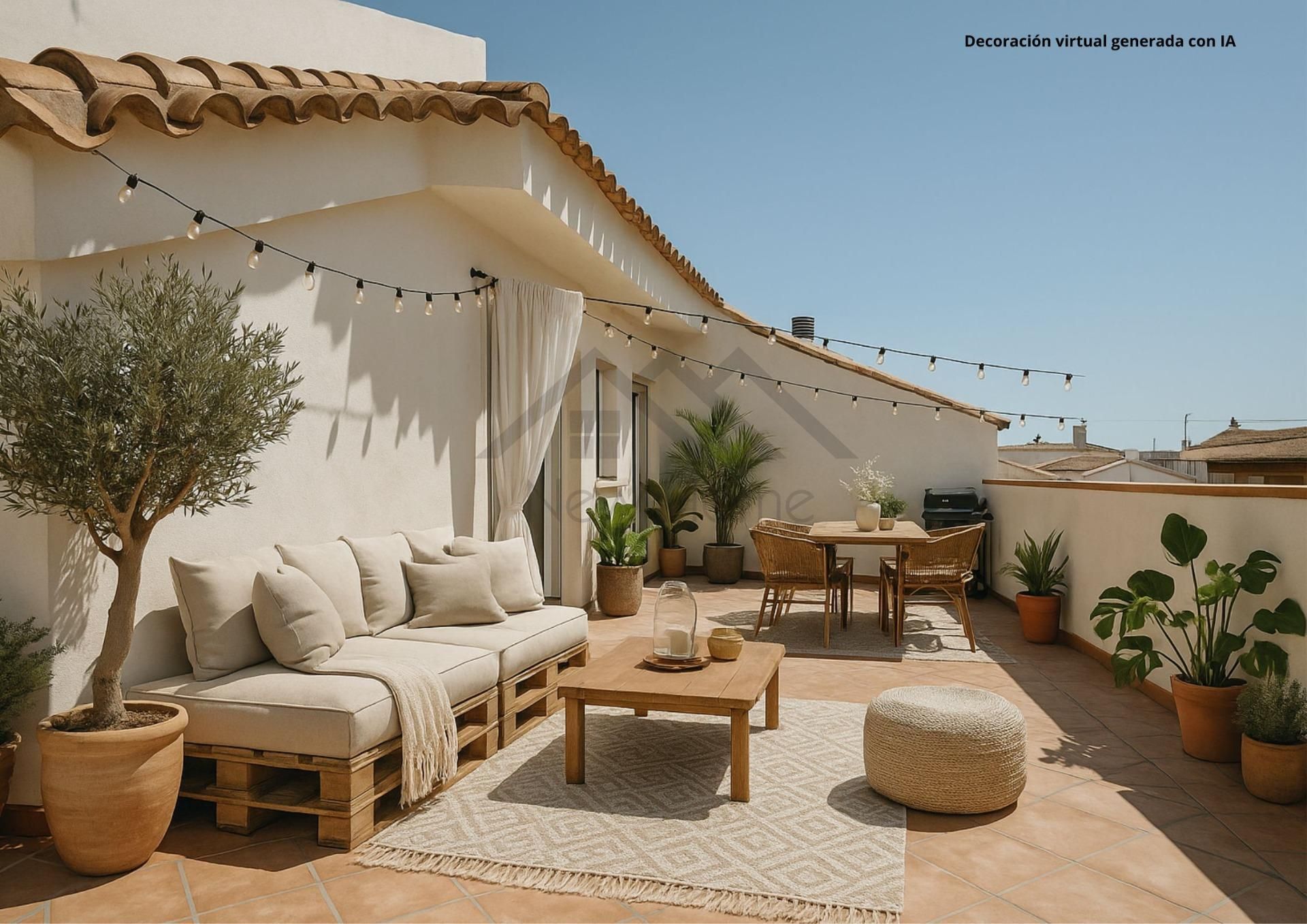 Terrasse von Dachboden zum verkauf in La Pobla de Vallbona mit Klimaanlage, Terrasse und Abstellraum