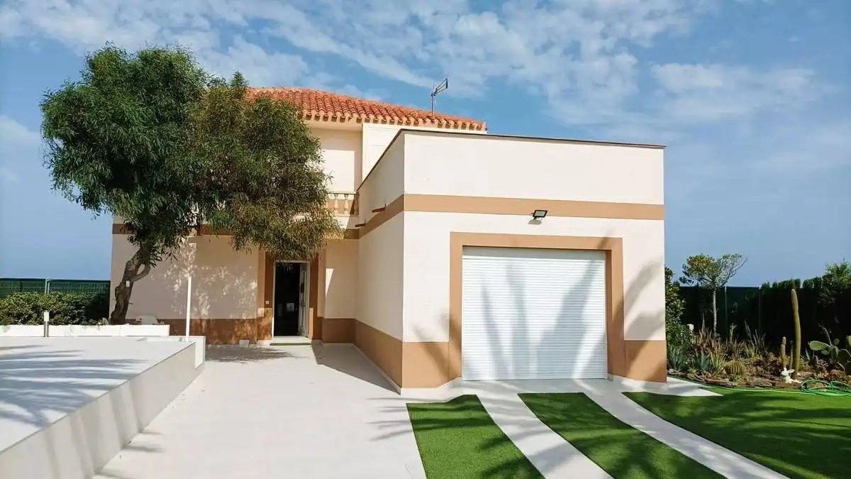 Vista exterior de Casa o chalet en venta en Cartagena con Jardín privado, Terraza y Piscina