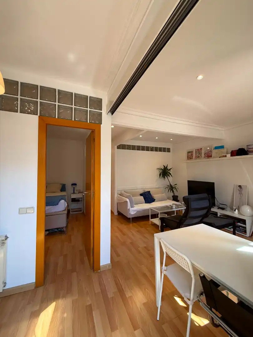 Sala d'estar de Pis en venda en Barcelona amb Calefacció, Forn i Balcó