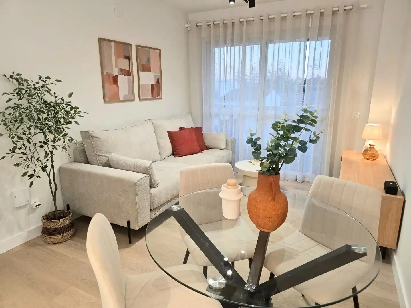 Living room of Flat for sale in Manilva  with Air Conditioner, Terrace and Balcony