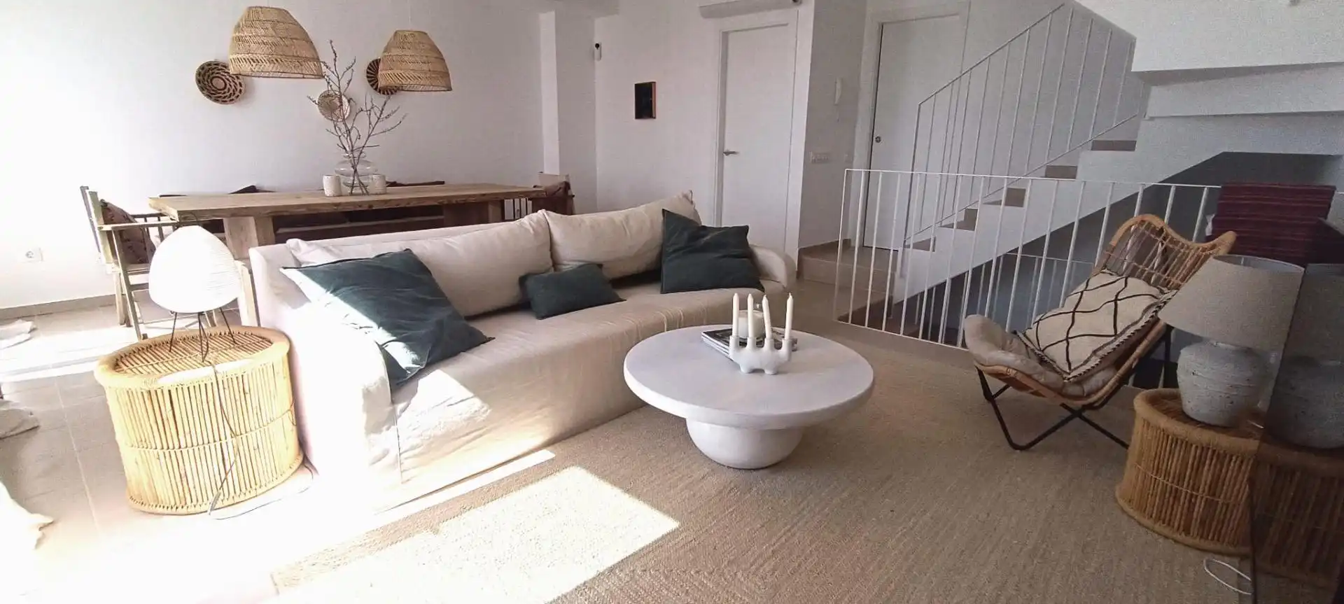 Sala de estar de Casa adosada en venta en Es Mercadal con Aire acondicionado, Calefacción y Terraza