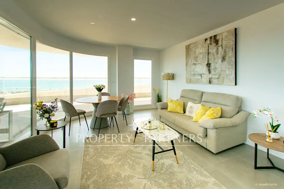 Sala de estar de Ático en venta en Canet d'En Berenguer con Aire acondicionado, Calefacción y Jardín privado