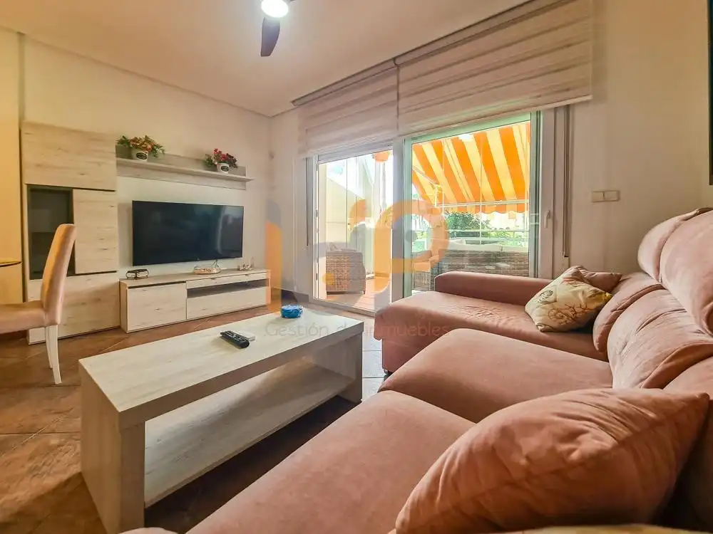 Wohnzimmer von Wohnungen zum Verkauf in Vera mit Klimaanlage, Terrasse und Gemeinschaftspool