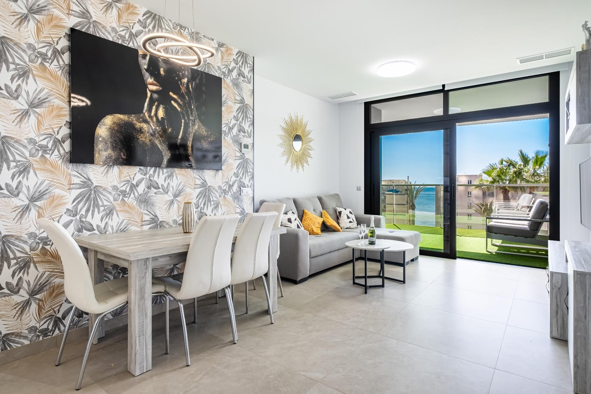 Living room of Apartment for sale in Benidorm  with Air Conditioner, Private garden and Terrace