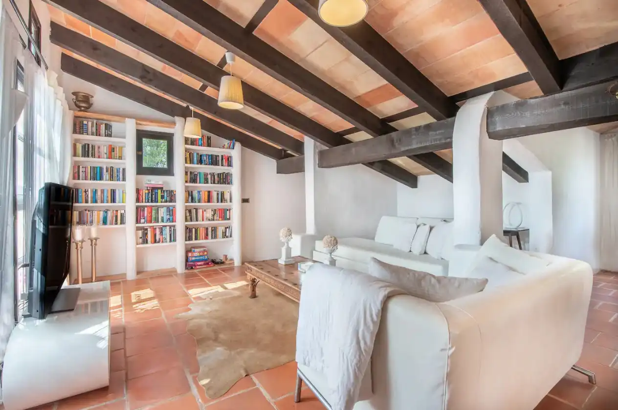 Sala d'estar de Finca rústica en venda en Santanyí amb Calefacció, Terrassa i Traster