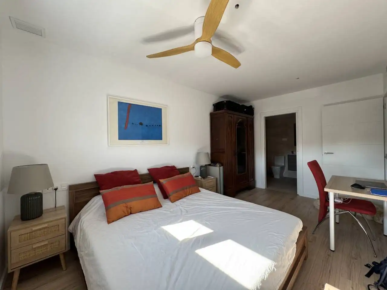 Bedroom of Flat for rent in Cubelles  with Air Conditioner, Heating and Parquet flooring