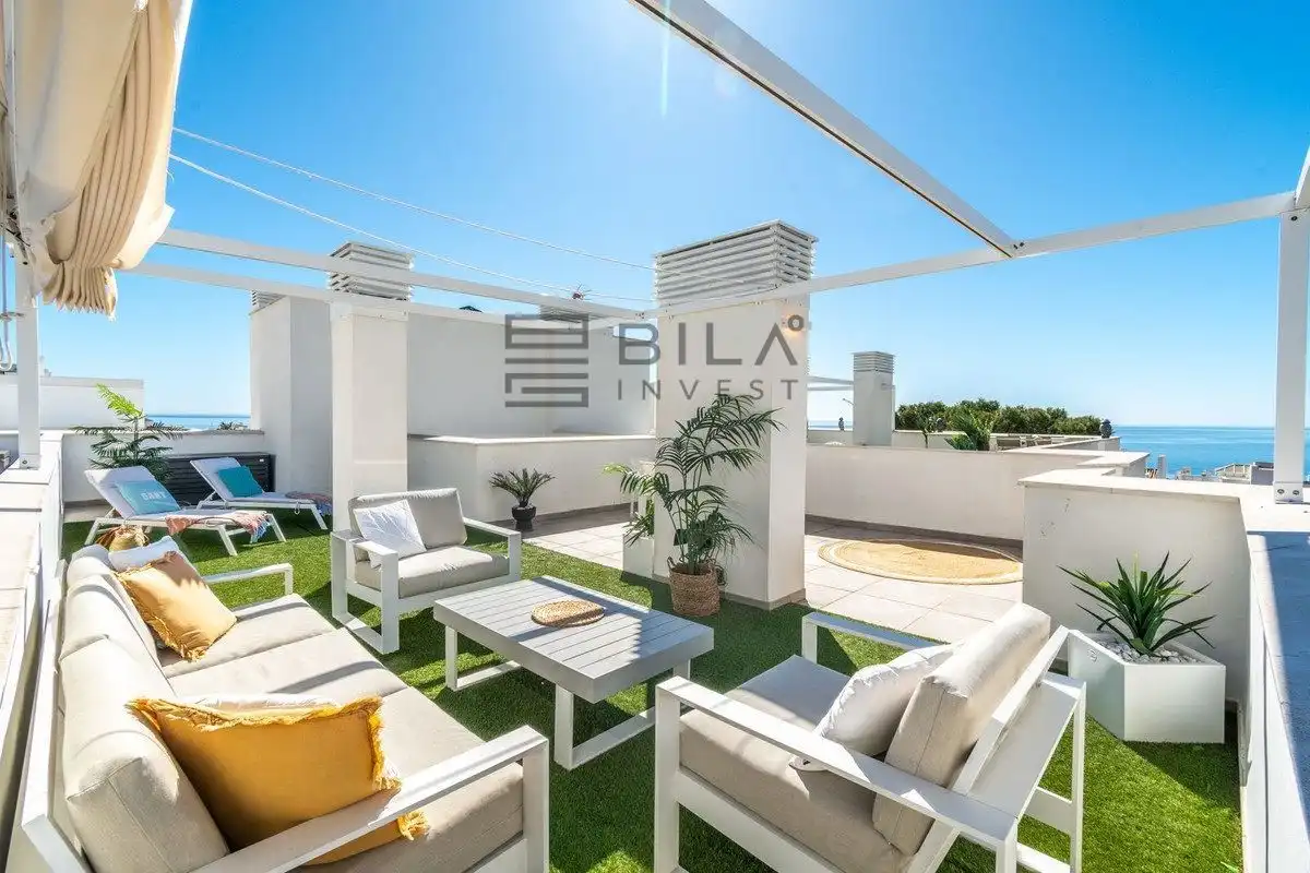 Terrasse von Dachboden zum Verkauf in Benalmádena mit Klimaanlage, Terrasse und Abstellraum