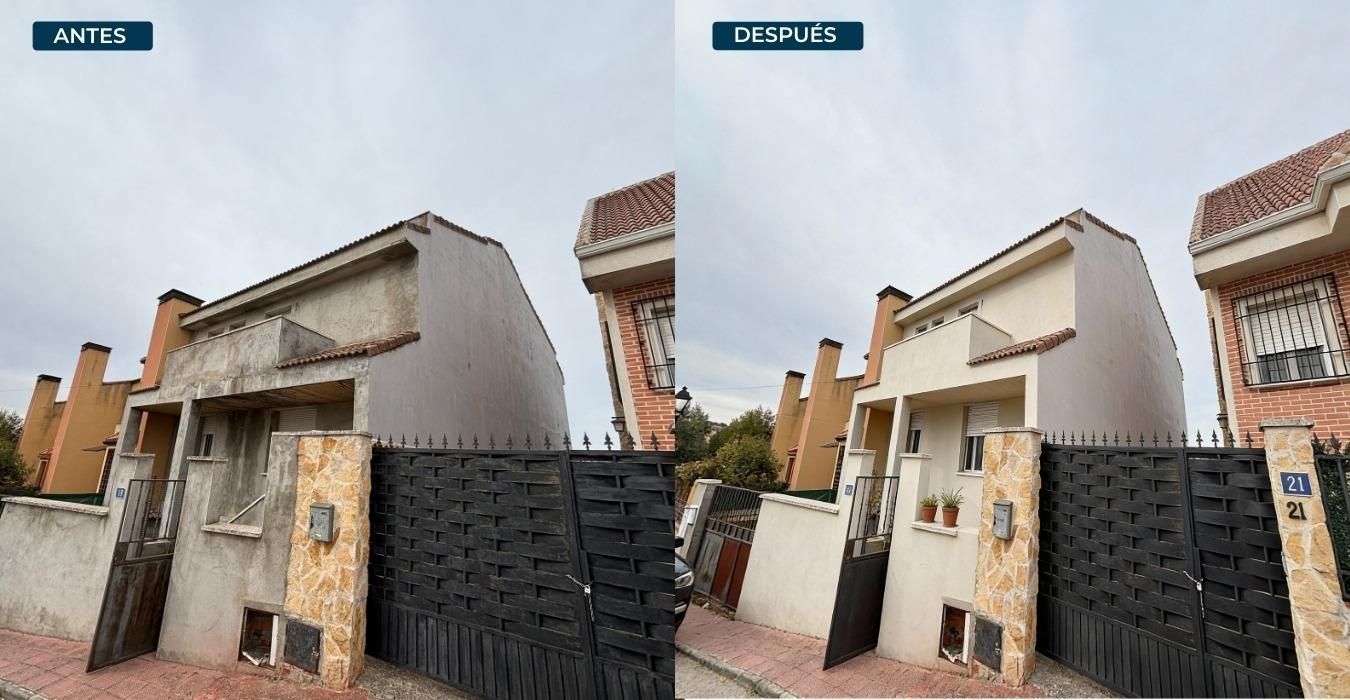 Vista exterior de Casa adosada en venda en Valdeaveruelo amb Terrassa i Traster