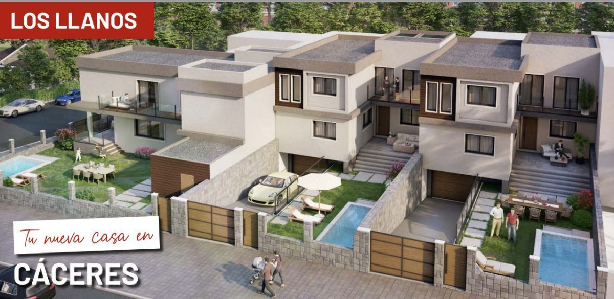 Vista exterior de Casa o xalet en venda en Cáceres Capital amb Aire condicionat, Terrassa i Balcó