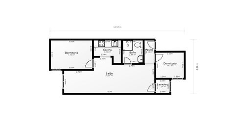 Foto 3 de Piso de alquiler en Llefià, Badalona