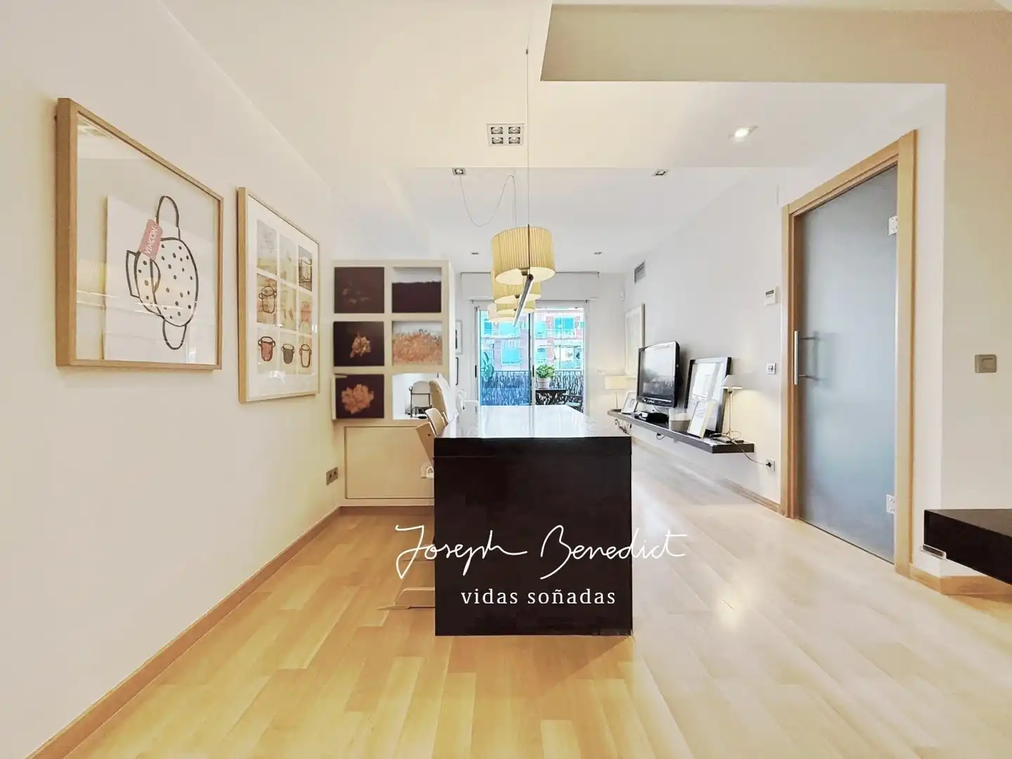 Sala de estar de Ático en venta en Castelldefels con Aire acondicionado, Calefacción y Parquet