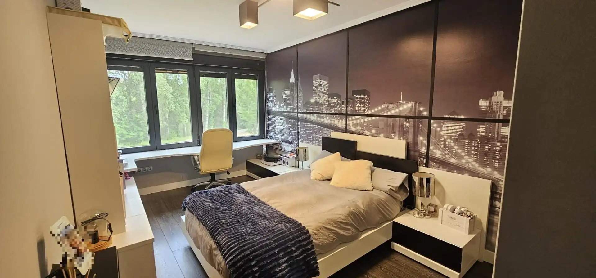 Schlafzimmer von Einfamilien-Reihenhaus zum Verkauf in Villaquilambre mit Heizung, Privatgarten und Parkett