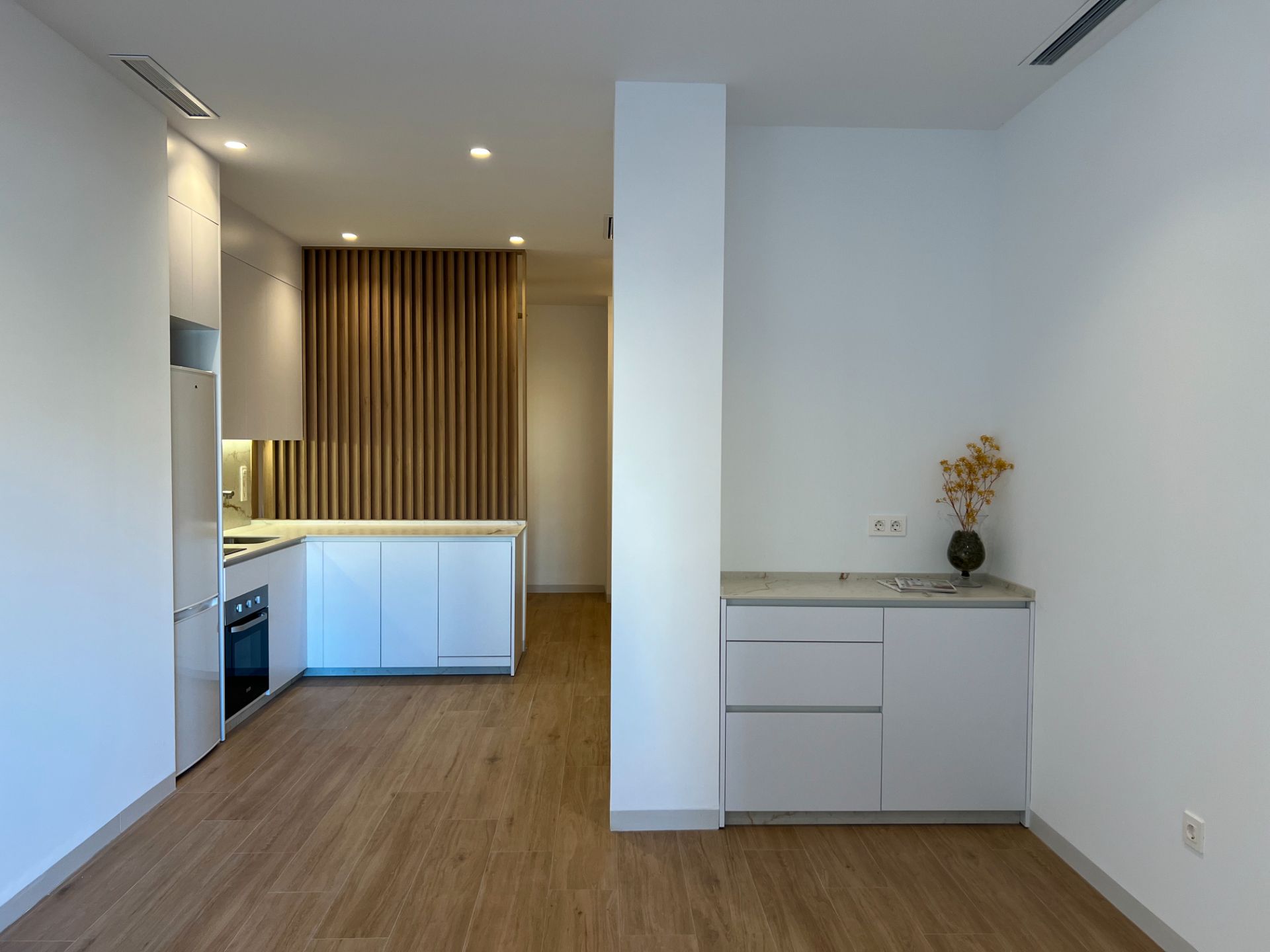 Kitchen of Apartment to rent in  Murcia Capital  with Air Conditioner, Heating and Oven