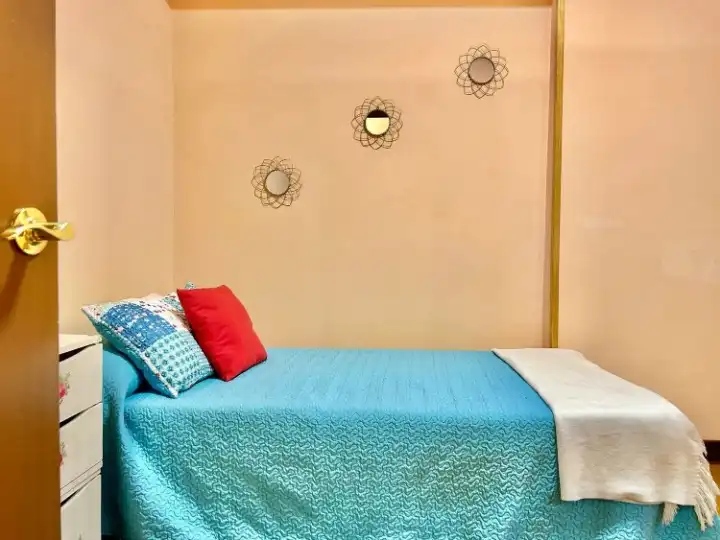 Bedroom of Flat for rent in Santiago de Compostela   with Heating, Furnished and Oven