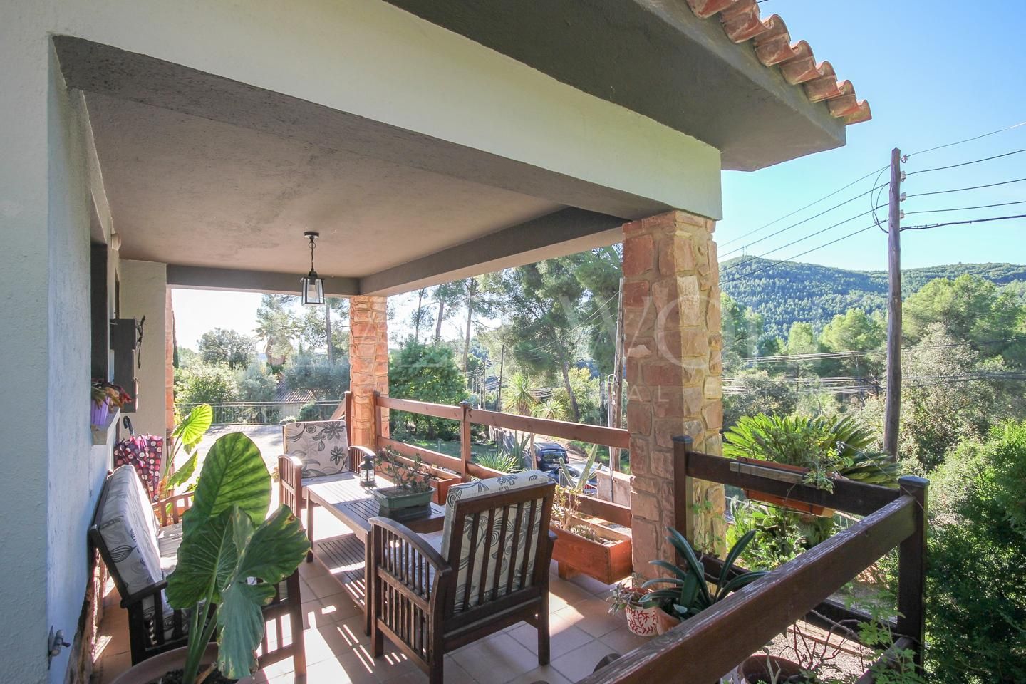 Terrassa de Casa o xalet en venda en Bigues i Riells del Fai amb Aire condicionat, Jardí privat i Terrassa