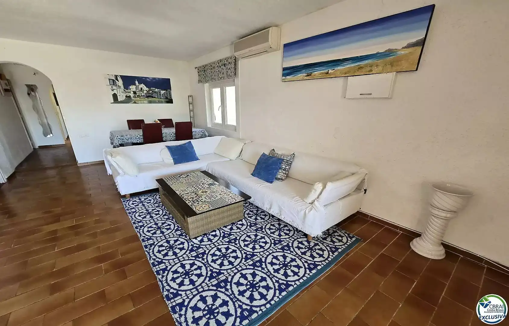 Sala de estar de Piso en venta en Empuriabrava con Aire acondicionado, Jardín privado y Amueblado
