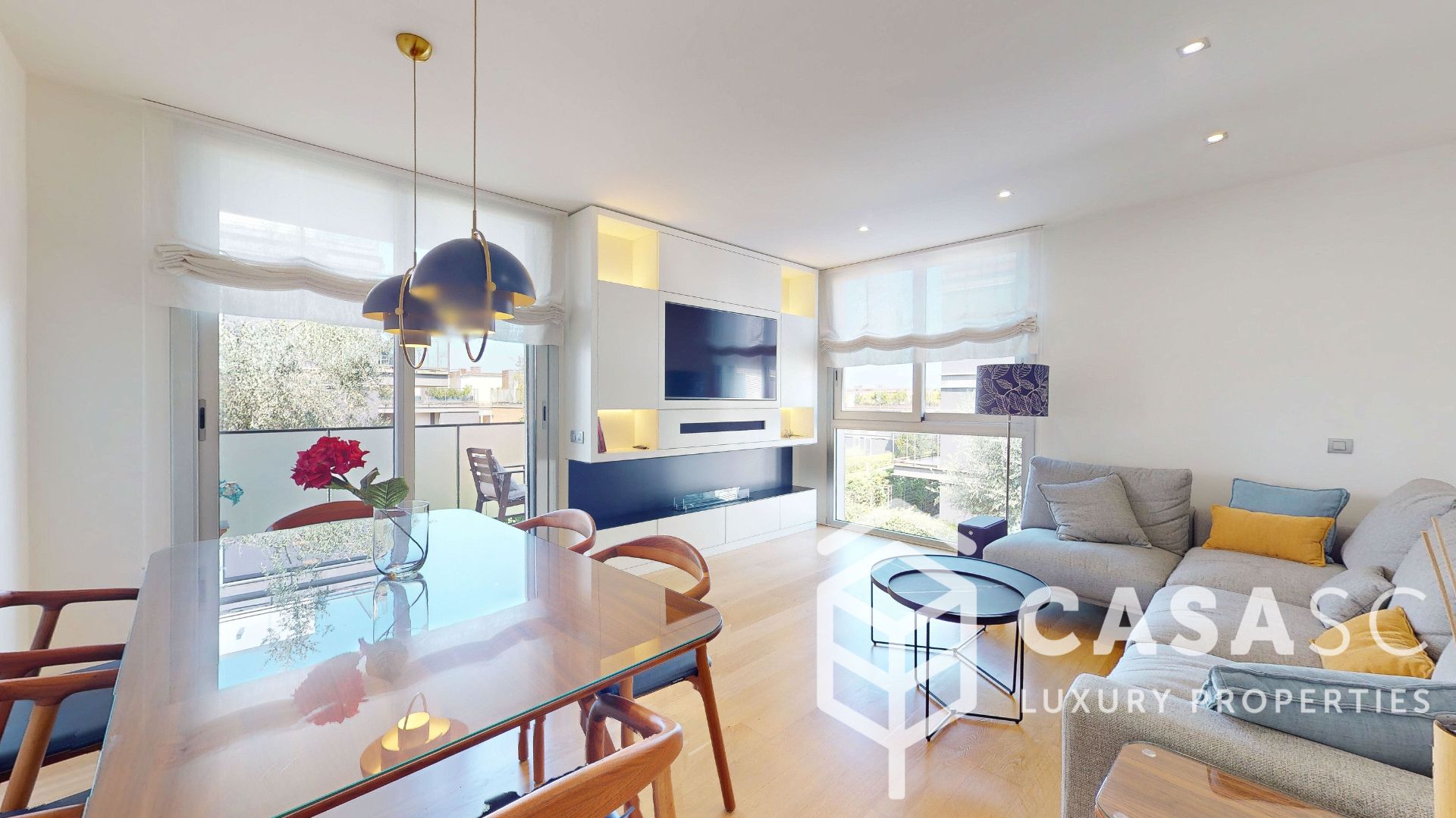 Sala de estar de Piso en venta en Sant Cugat del Vallès con Aire acondicionado, Calefacción y Parquet