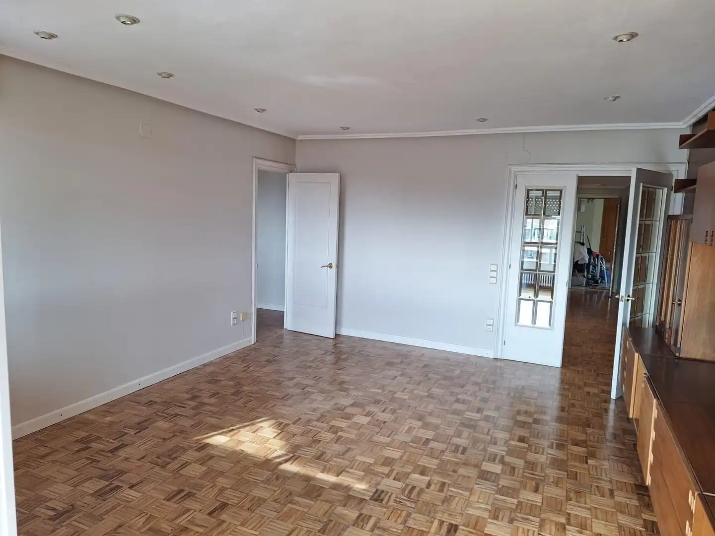 Sala de estar de Piso de alquiler en Zaragoza con Aire acondicionado, Parquet y Terraza