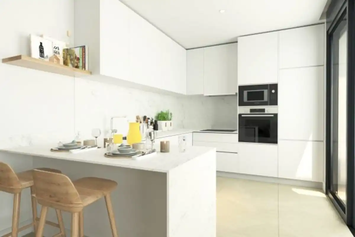 Cocina de Apartamento en venta en Mijas con Aire acondicionado, Terraza y Trastero