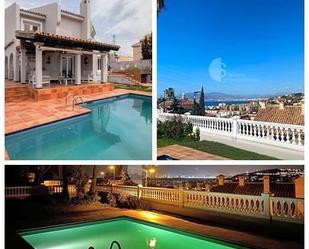 Exterior view of House or chalet for sale in Málaga Capital  with Air Conditioner, Terrace and Swimming Pool