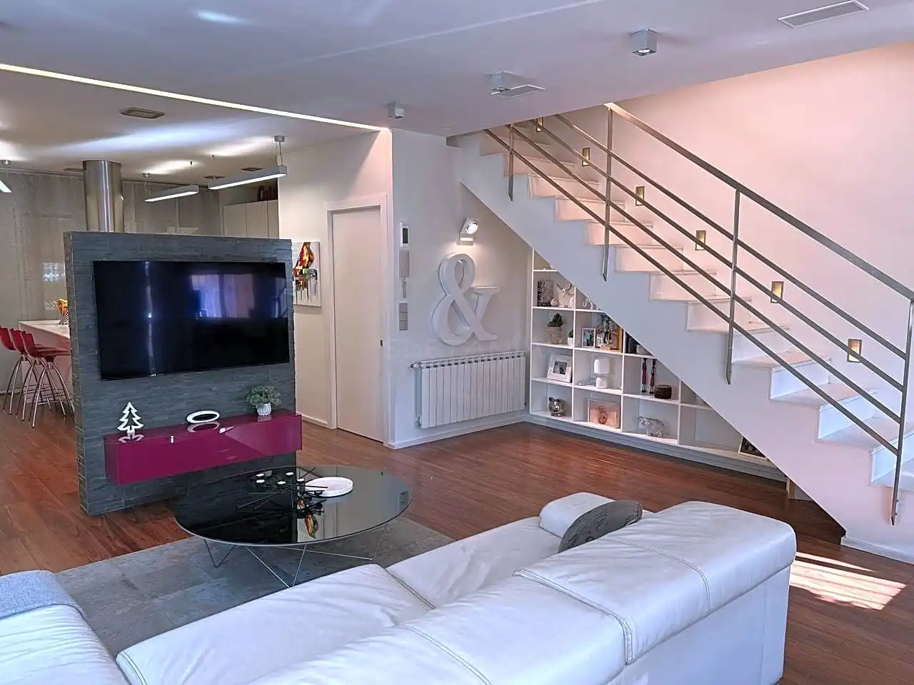 Sala d'estar de Dúplex per a compartir en Moncada amb Aire condicionat, Jardí privat i Terrassa