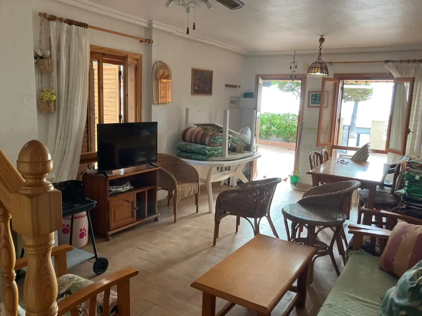 Wohnzimmer von Einfamilien-Reihenhaus zur Miete in Santa Pola mit Möbliert und Haustiere erlaubt