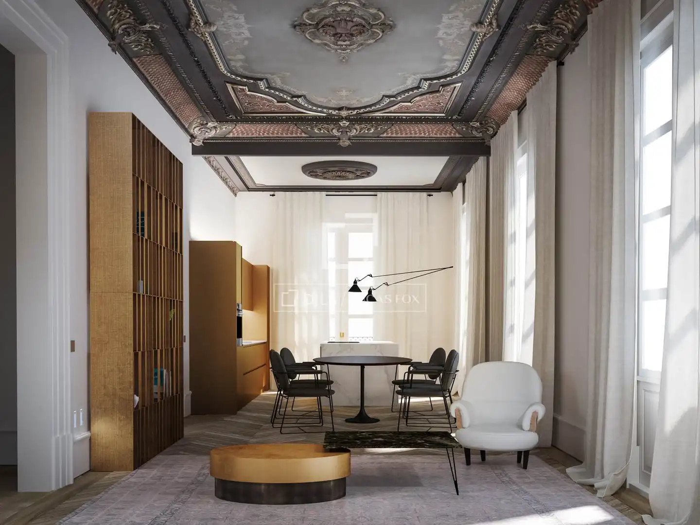 Wohnzimmer von Wohnung zum Verkauf in Barcelona mit Klimaanlage, Heizung und Möbliert