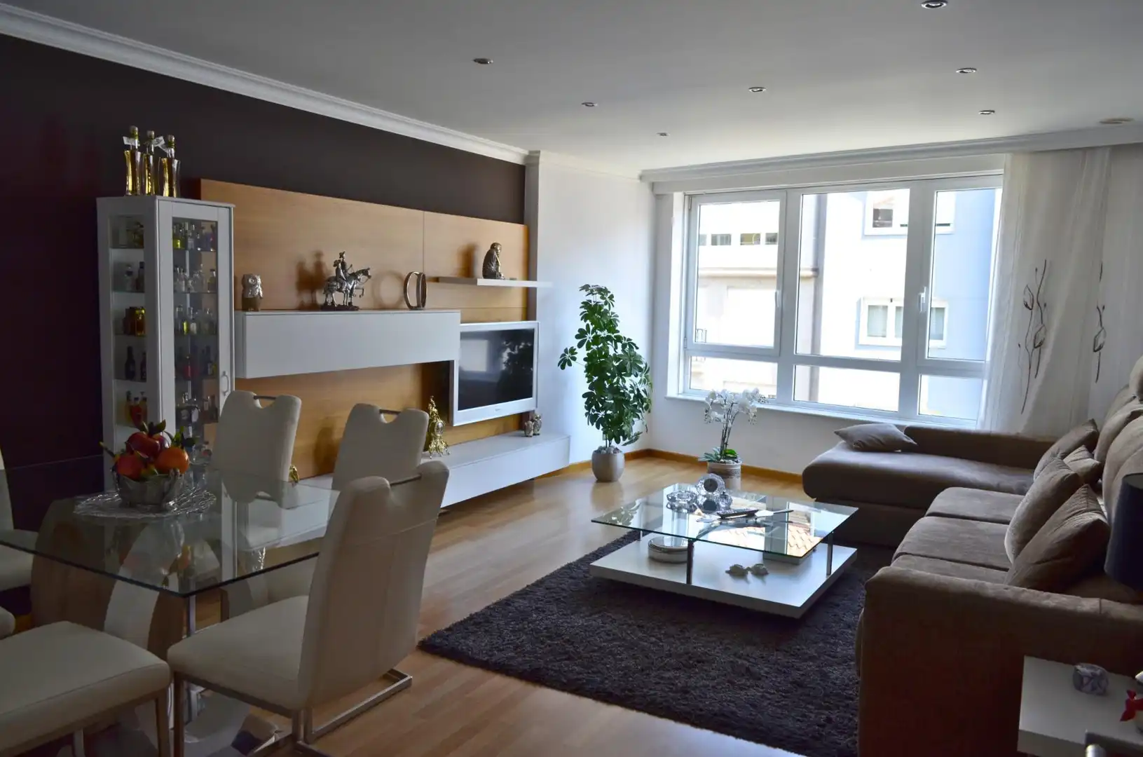 Living room of Flat for sale in Carballo  with Heating, Storage room and Furnished