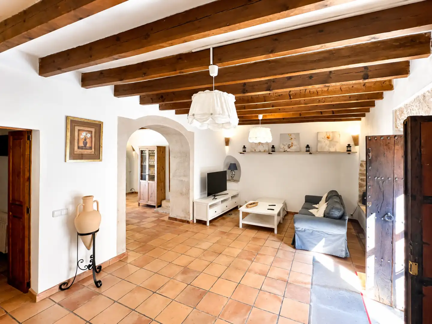 Sala de estar de Casa o chalet de alquiler en Santanyí con Aire acondicionado, Calefacción y Terraza
