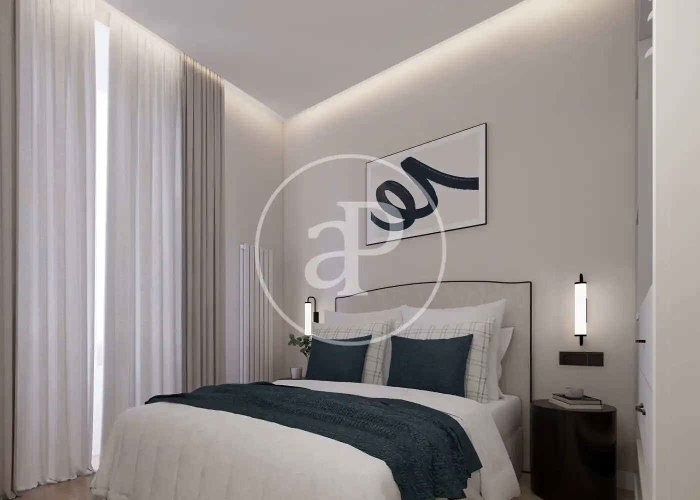 Bedroom of Flat for sale in Madrid  with Air Conditioner, Heating and Furnished