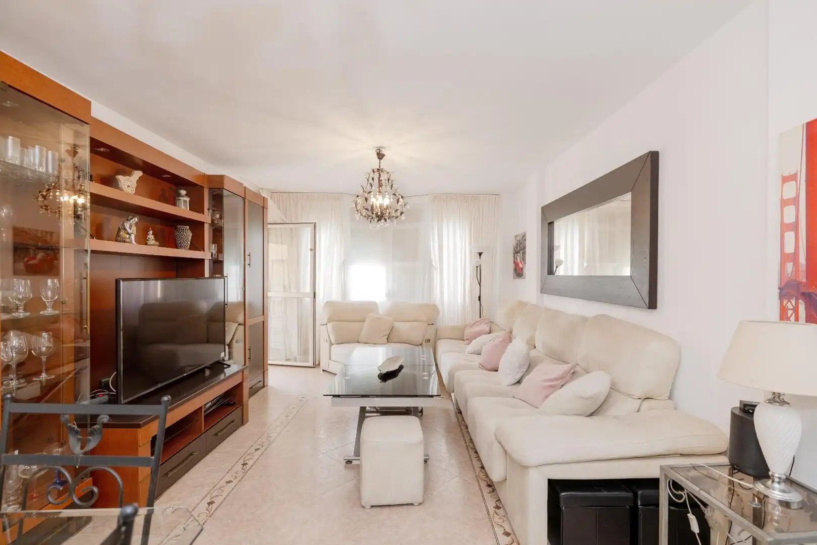 Sala d'estar de Pis en venda en Málaga amb Aire condicionat, Terrassa i Moblat