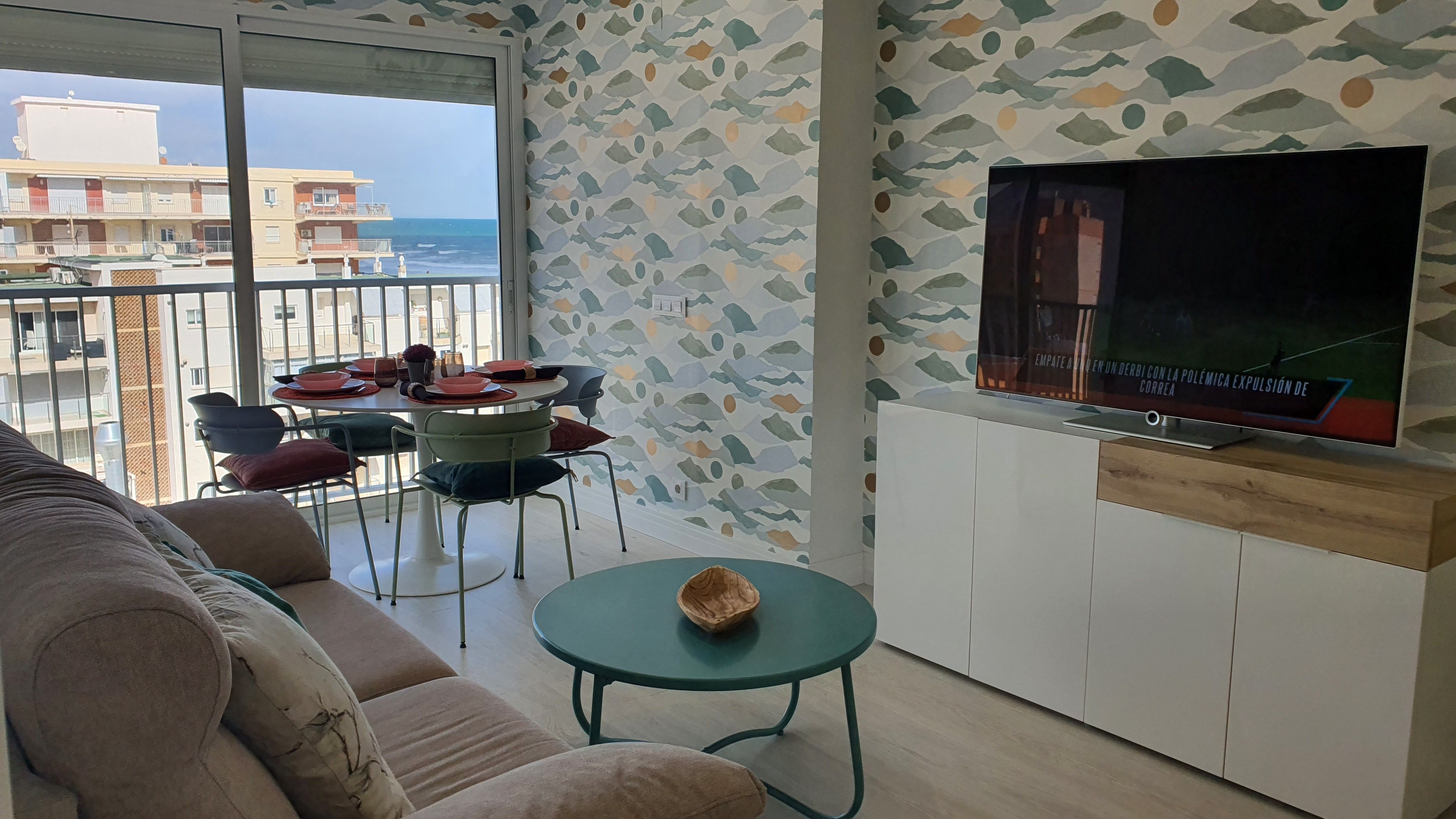 Sala d'estar de Apartament de lloguer en Gandia amb Aire condicionat, Calefacció i Terrassa